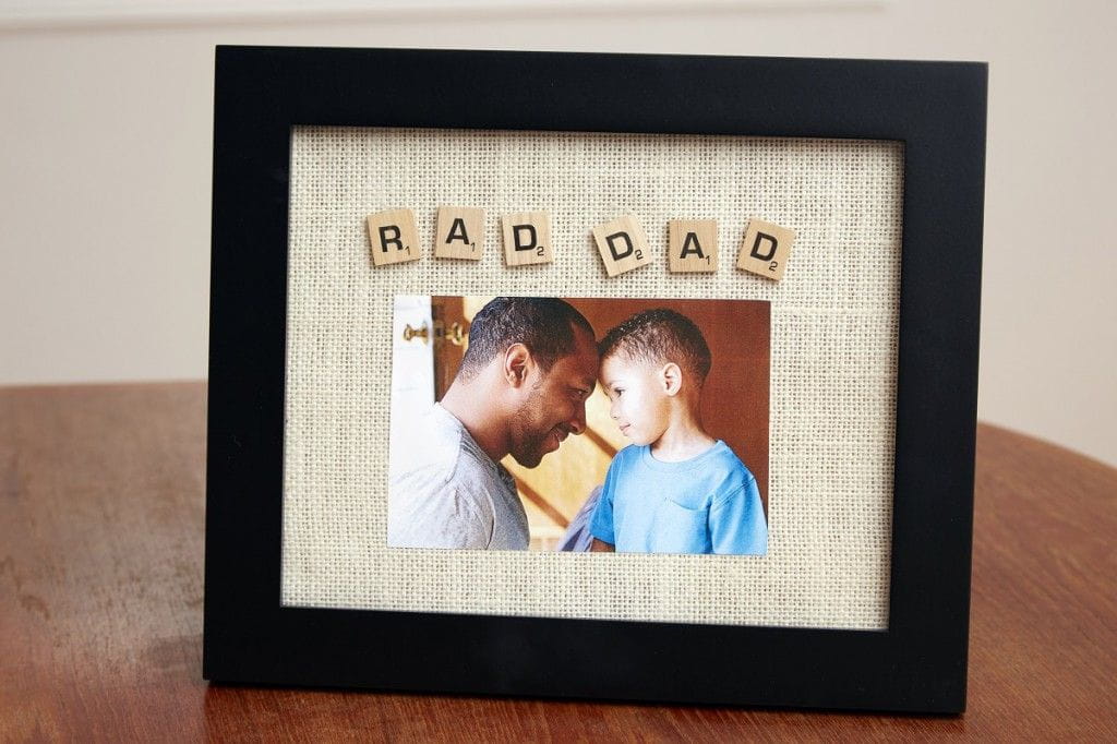 scrabble picture frame for rad dad